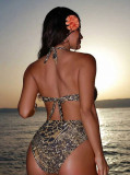 Printed one-piece swimsuit