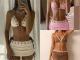 Hanging neck bikini three piece set
