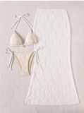 Lace hollow out three piece set