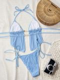 Neck strap split swimsuit