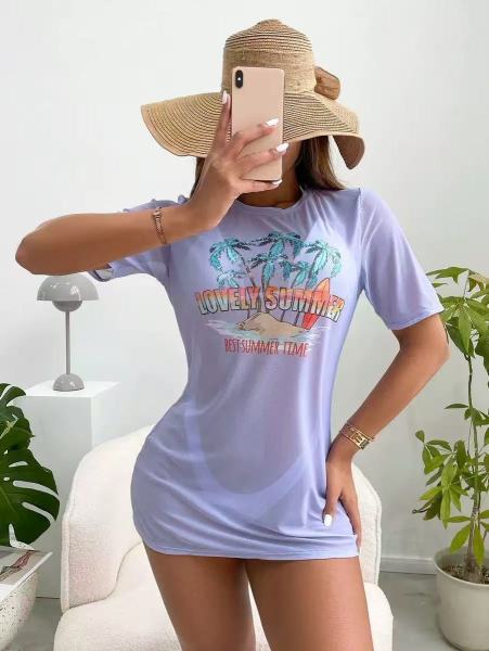 Bikini three piece printed top