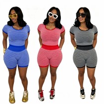 Knitted striped shorts set Knitted striped shorts set