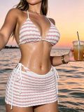 Strap triangle cup bikini swimsuit