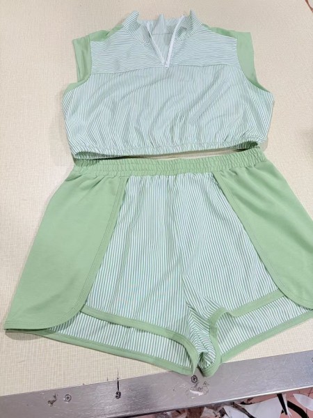 Striped Y2K Vacation Two Piece Set