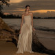 Strapless pleated A-list dress