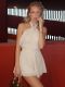 Hanging neck and off shoulder mesh patchwork base short jumpsuit