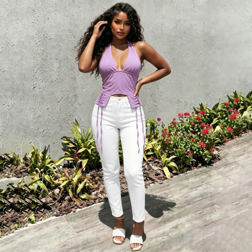 Waist and neck hanging vest top