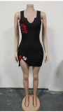Love Letter Printed Bag Hip Short Skirt