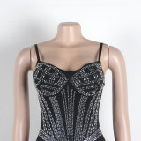 Sexy Strapless Rhinestone Partydress K3188 