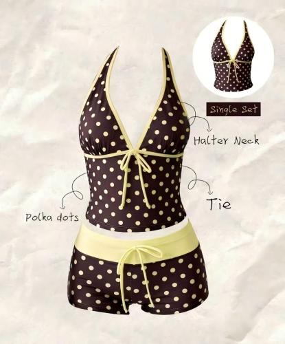Off shoulder split swimsuit