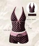 Off shoulder split swimsuit