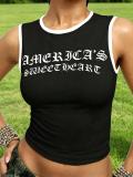 Letterless Sleeveless Short Vest YZ1184