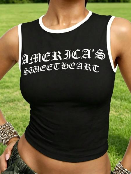 Letterless Sleeveless Short Vest YZ1184