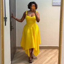 Two piece set of camisole, high waisted skirt