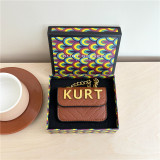 Letter shoulder small square bag mini crossbody chain mouth red envelope