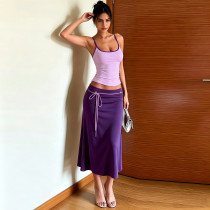 Strap vest long skirt set Strap vest long skirt set