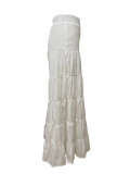 Multi layered cake with wide legs, pleated loose pants