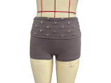 Rivet eyelets casual pants