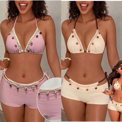 Lace up swimsuit, boxer shorts, bikini
