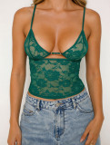 Lace camisole vest