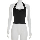 Short U-neck hot plate hanging neck camisole vest