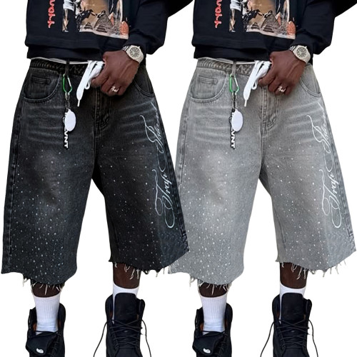 Straight-leg wide-leg loose seven-eighths jeans