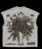 Double sided printed old rivet vest