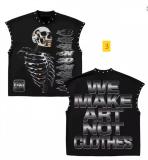 Double sided printed old rivet vest