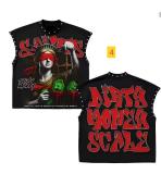 Double sided printed old rivet vest