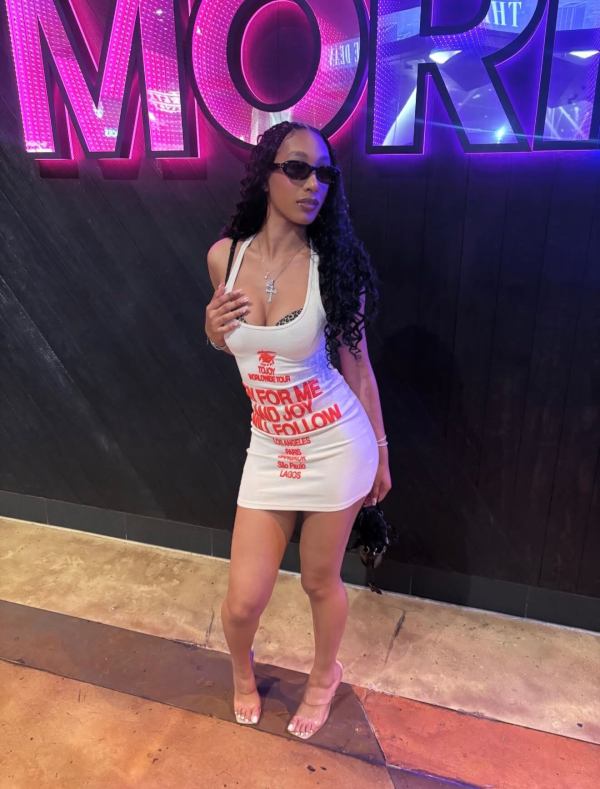 Letter printed spaghetti strap tight dress