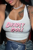 Sexy Letter Print U-Neck Tank Top HMY787305640857