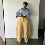 Loose silhouette pants