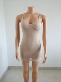 Backless camisole dress with chest cotton