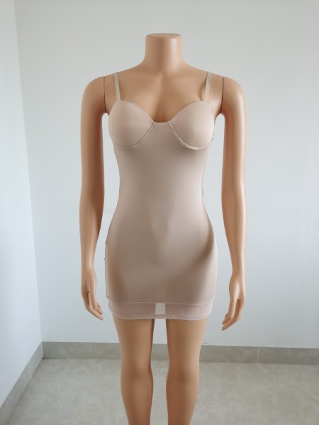 Backless camisole dress with chest cotton