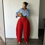 Loose silhouette pants
