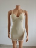 Backless camisole dress with chest cotton