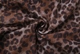 Bustier backless top with leopard print and shorts set K6S05948A