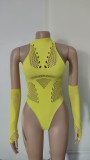 High neck mesh style jumpsuit