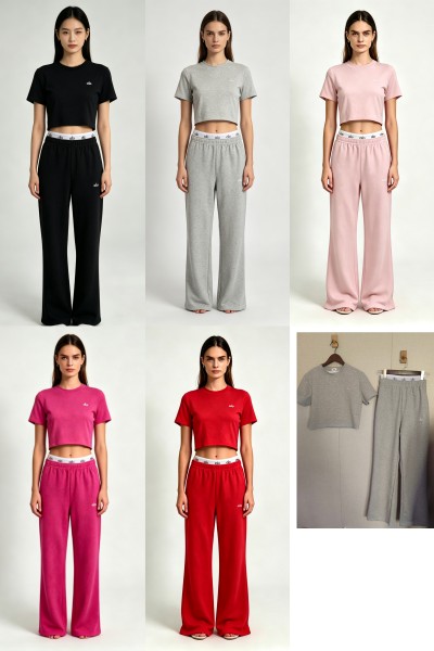 Short sleeved T-shirt top and pants set