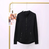 Stand up collar sports tight fitting breathable stretch jacket yoga jacket