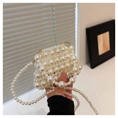 Handmade bead mini shoulder crossbody bag