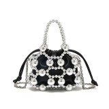 Handheld beaded water bucket bag, single shoulder crossbody bag