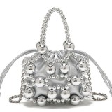 Handheld beaded water bucket bag, single shoulder crossbody bag
