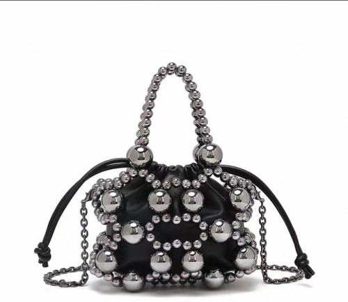 Handheld beaded water bucket bag, single shoulder crossbody bag