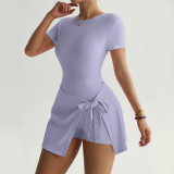 Yoga jumpsuit short skirt