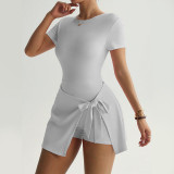 Yoga jumpsuit short skirt