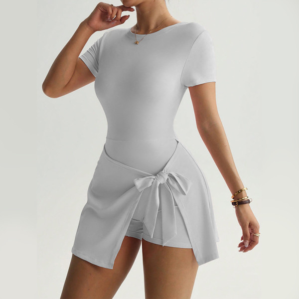 Yoga jumpsuit short skirt