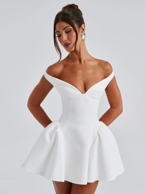V-neck low cut backless dress