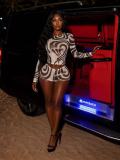 Two piece set of blended printed mesh