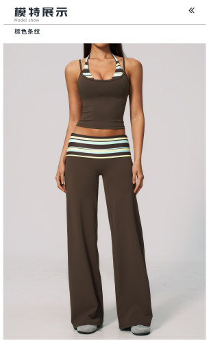 Two piece striped sports suit